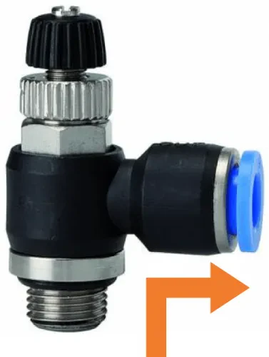 Drosele unidirectionale, sens droselizare filet - furtun