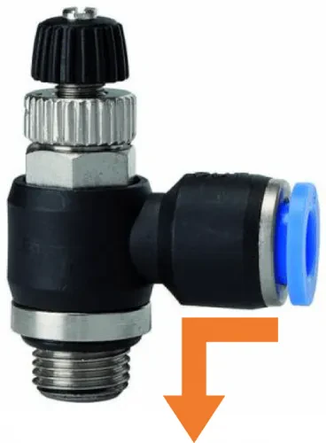 Drosele unidirectionale, sens droselizare furtun - filet