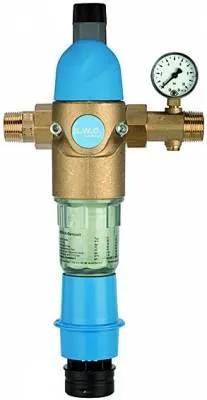 Pre-filtru cu regulator presiune pentru apa potabila si menajera, include manometru, testat DVGW