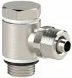 Cuple L banjo push-on cu filet cilindric exterior, alama nichelata
