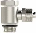 Cuple L banjo push-on cu filet cilindric exterior, alama nichelata