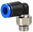 Cupla L push-in cu filet cilindric exterior si O-ring, seria standard