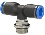 Cupla T push-in, filet cilindric exterior cu O-ring, seria standard
