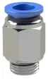 Cupla dreapta push-in cu filet cilindric exterior etansat cu O-ring, seria standard