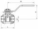 Robinet din inox cu bila, 3 piese, filete interioare NPT 3/8&QUOT;, -25°C ÷ +180°C, PN 63