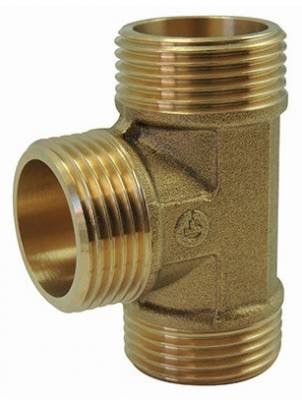 Conector T cu filete exterioare G 3/8&QUOT;, alama