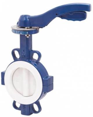 Robinet fluture tip wafer, fier ductil si PTFE, disc inox + PTFE, flanse ANSI 150 si PN 10/16, 3&QUOT;