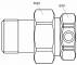 Niplu detasabil cu filet interior-exterior G 1&QUOT;, etansare conica, PN 16, alama