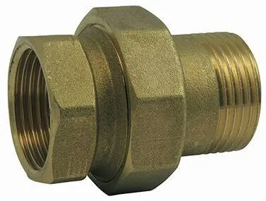 Niplu detasabil cu filet interior-exterior, etansare conica, din alama
