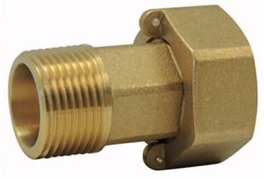 Racord olandez lung, filet ext. R 2&QUOT;-int. G 2 1/2&QUOT;, etansare conica, PN 16, alama
