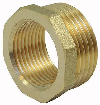 Reducing nipple with thread male G 1&QUOT; - female G 3/4&QUOT;, PN 16, brass