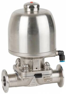 Robinet cu diafragma, NC, actionat pneumatic, conex. sanitare 1&QUOT;