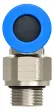 Cupla L push-in cu filet cilindric exterior si O-ring, seria standard