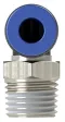 Cupla L push-in cu filet conic exterior etansat cu PTFE, seria standard