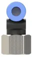 Cupla L push-in cu filet cilindric interior, seria standard