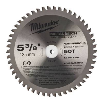 Panza fierastrau circular pentru metal 135 x 20 x 1,6 mm - 50 dinti - Milwaukee
