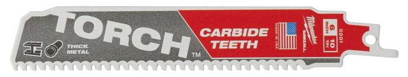 Metal: Panze Heavy duty TORCH cu dinti din carbura - 10 TPI - 5 buc - 150 mm