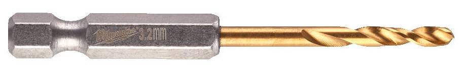 RED HEX - 2 Burghie SHOCKWAVE HSS-Ground Titan pentru metal 3,2 x 66,5 mm - Milwaukee