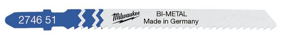 Panza traditionala bi-metal 75 x 2,5 mm - T 118 A - 5 buc - Milwaukee