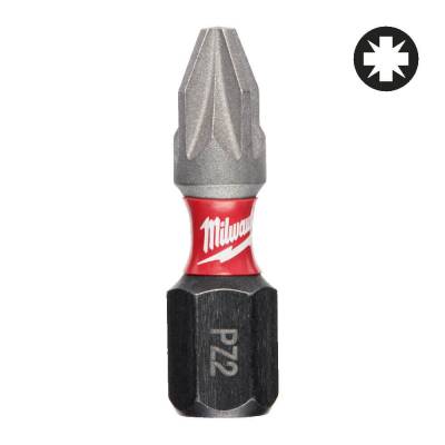 Biti PZ pentru surubelnite PZ2 x 25 mm SHOCKWAVE IMPACT DUTY - 3 buc - Milwaukee