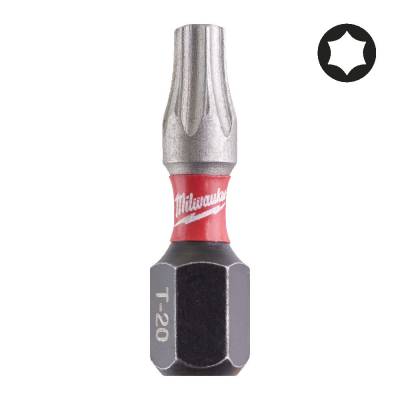 Biti TX pentru surubelnite TX20 x 25 mm SHOCKWAVE IMPACT DUTY - 25 buc - Milwaukee