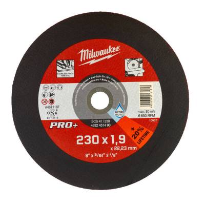 Disc subtire PRO+ pentru debitare metal 230 x 1,9 x 22 mm - Milwaukee