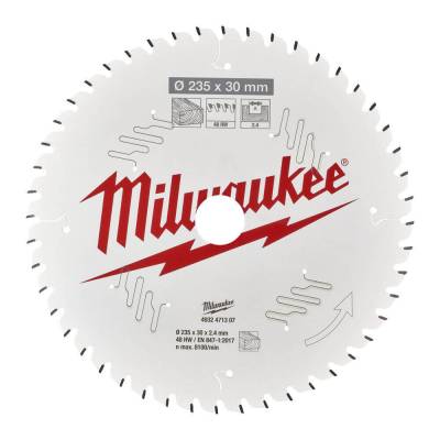 Panza pentru fierastraie circulare de mana 235 x 30 x 2,4 mm - 48 dinti ATB - Milwaukee