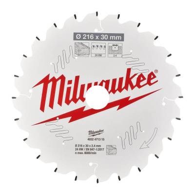 Panza pentru fierastrau taieri inclinate 215 x 30 x 2,4 mm - 24 dinti ATB - Milwaukee