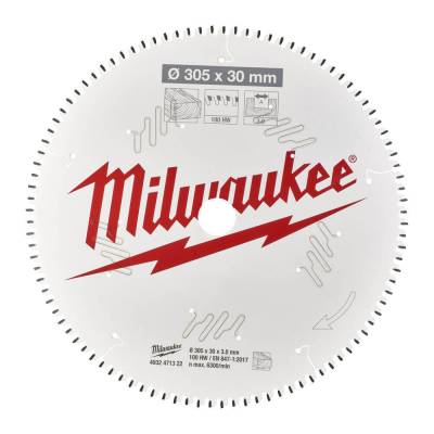 Panza pentru fierastrau taieri inclinate 305 x 30 x 3 mm - 100 dinti ATB - Milwaukee
