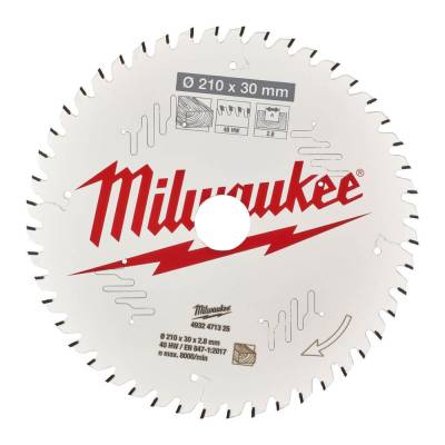 Panza pentru fierastraie circulare de mana 210 x 30 x 2,8 mm - 48 dinti ATB - Milwaukee
