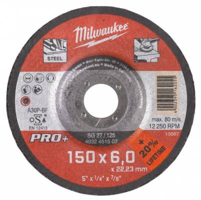 Disc PRO+ pentru polizat metal 150 x 6 x 22 mm - Milwaukee