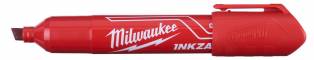 Marker INKZALL, rosu, cu varf lat - marimea L - Milwaukee