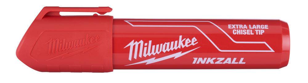 Marker INKZALL, rosu, cu varf lat - marimea XL - Milwaukee