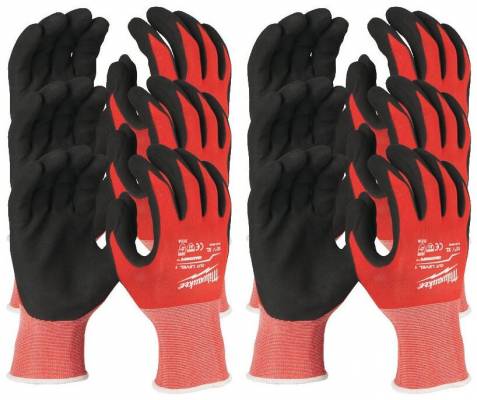 Set 12 manusi rezistente la taiere - Nivel A - 10 / XL - Milwaukee