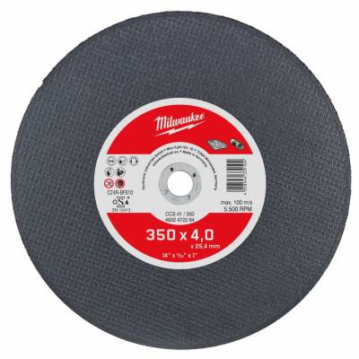 Disc subtire fonta ductila, piatra si materiale multiple 350 x 4 x 25,4 mm - Milwaukee