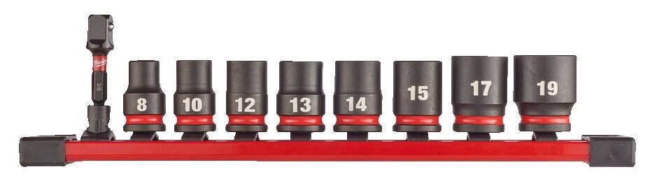Set de 9 chei tubulare de impact 3/8&QUOT; SHOCKWAVE Impact Duty - Milwaukee