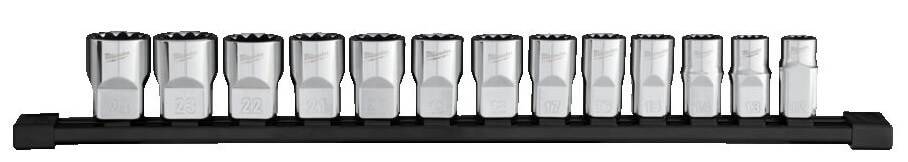 Set chei tubulare 1/2&QUOT;, 12 puncte, sistem metric, 13 buc - Milwaukee