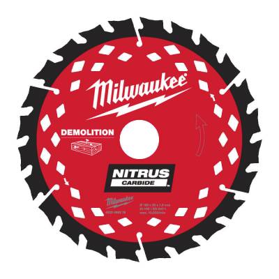 Disc NITRUS pentru fierastrau circular 190 x 30 x 1,6 mm - 24 dinti ATB - Milwaukee