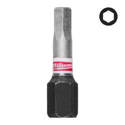 Biti HEX 4 x 25 mm pentru surubelnite SHOCKWAVE IMPACT DUTY - 3 buc - Milwaukee