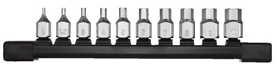 Set chei tubulare scurte 1/4&QUOT; HEX, sistem metric, 10 buc - Milwaukee
