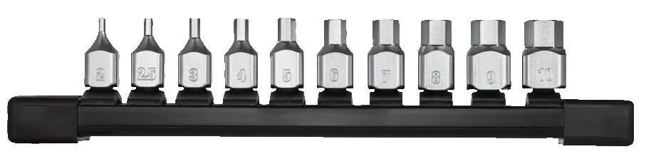 Set chei tubulare scurte 1/4&QUOT; HEX, sistem metric