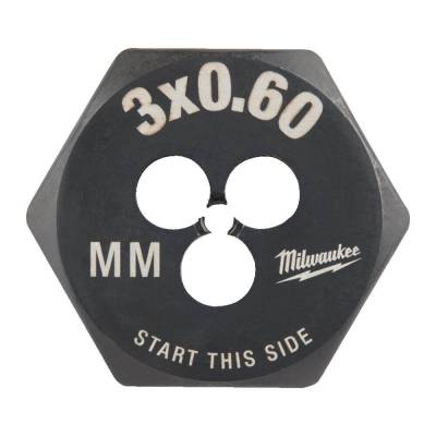Filiera hexagonala pentru filet metric M3 - 0,6 mm - Milwaukee