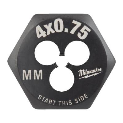 Filiera hexagonala pentru filet metric M4 - 0,75 mm - Milwaukee
