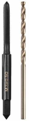 Set tarod M3 - 0,5 mm si burghiu 2,5 mm - Milwaukee