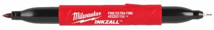 Marker INKZALL cu doua capete, varf fin si varf ultra fin - Milwaukee