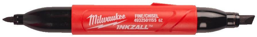 Marker INKZALL cu doua capete, varf timp dalta si varf fin - Milwaukee