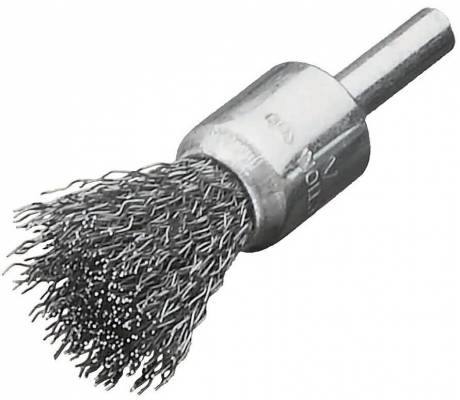 Perie ondulata tip tija pentru polizor drept, Ø 17 mm, sarma 0,3 mm din otel inoxidabil, 3 buc - Milwaukee