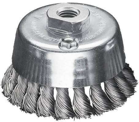 Perie rasucita tip cupa pentru polizor unghiular, Ø 90 mm, sarma 0,5 mm din otel - Milwaukee