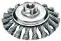 Perie conica rasucita pentru polizor unghiular, Ø 115 mm, sarma 0,5 mm din otel - Milwaukee