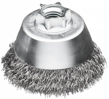 Perie ondulata tip cupa pentru polizor unghiular, Ø 65 mm, sarma 0,35 mm din otel - Milwaukee